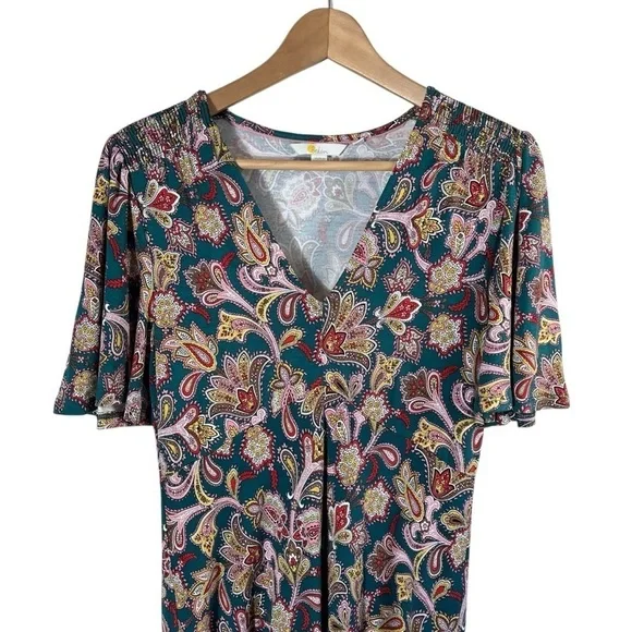 BODEN Jersey Midi Tea Dress in Chesapeake Bay Paisley Bud D0166 - Picture 5 of 11